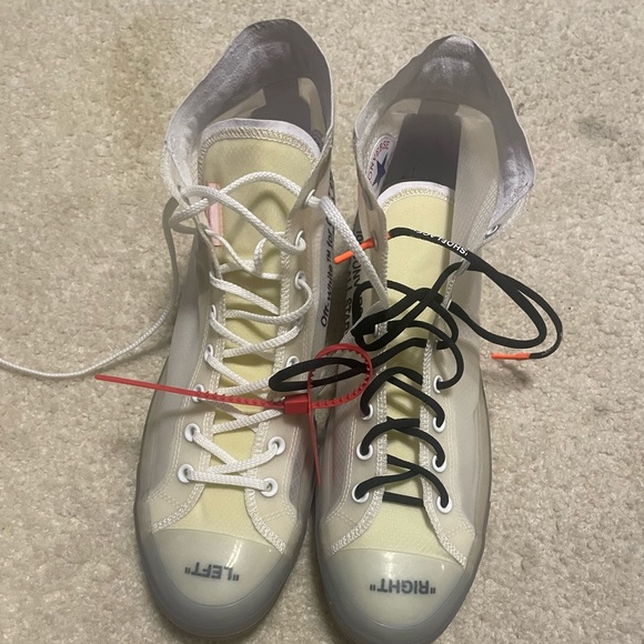 Off White Vulcanized Converse - Picture 2 of 5